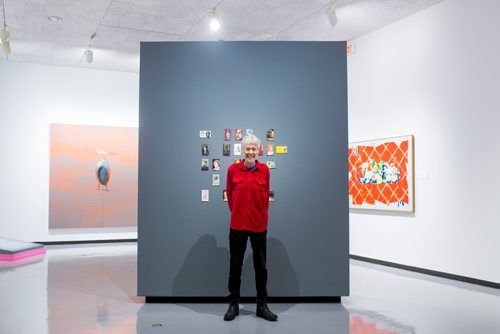 MIKAELA MACKENZIE / WINNIPEG FREE PRESS
Artist Cliff Eyland poses with his work at the new fall exhibit, The 80s Image, at the Winnipeg Art Gallery in Winnipeg on Thursday, Sept. 27, 2018.  Winnipeg Free Press 2018.