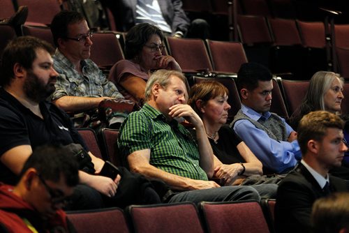 PHIL HOSSACK / WINNIPEG FREE PRESS - Mayoral candidate audience at a U of W forum Thursday. See Carol's story.  - Sept 27, 2018