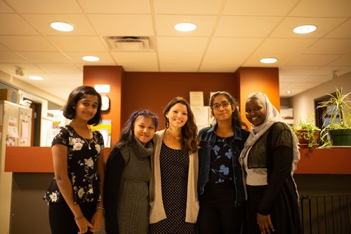 JEN DOERKSEN/WINNIPEG FREE PRESS

(From left to right) Sareeha Salim, Jessalie Macam, Sarah Martens, Khushi Jariwala, and Amisa Madaraka help run the Teen Talk Support Program at the Sexuality Education Resource Centre. Martens is the health educator, who works with a team of volunteers for the program. Friday, September 28, 2018.
