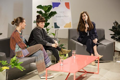 MIKE DEAL / WINNIPEG FREE PRESS
(from left); Odessa Paloma Parker, Contributing fashion editor, The Globe and Mail, Olivia Harris, a NYC based Creative Director and Brand Strategist, and April Pride, the founder of Van der Pop, during a panel as part of an educational series about women and cannabis on the cusp of its legalization in Canada. The Women and Weed Summit was held at Hut K, 200 Princess Street, where the topics ranged from, "cooking and fitness and parenting and sex, all as it relates to women and weed in 2018."
180929 - Saturday, September 29, 2018.