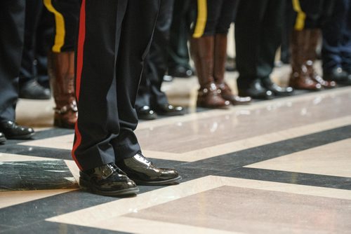 MIKE SUDOMA / WINNIPEG FREE PRESS 
RCMP, Police Officers and Correctional Officers all attended to pay their respects to those who have fallen in the line of Duty during the Manitoba Police and Peace Officers Memorial Service at the Legislative building Sunday morning September 30, 2018