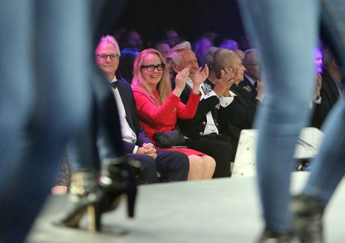 JASON HALSTEAD / WINNIPEG FREE PRESS

Peter Nygård and special guests watch the fashion show at the Nygård 50 Years in Fashion gala at the RBC Convention Centre Winnipeg on Sept. 14, 2018. (See Social Page)