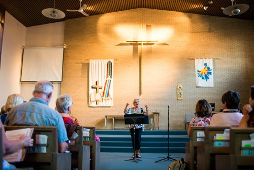 MIKAELA MACKENZIE / WINNIPEG FREE PRESS
The Sisters of the Holy Rock rehearse at the John Black Memorial United Church in Winnipeg on Tuesday, Sept. 4, 2018. 
Winnipeg Free Press 2018.