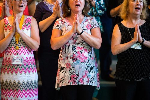 MIKAELA MACKENZIE / WINNIPEG FREE PRESS
The Sisters of the Holy Rock rehearse at the John Black Memorial United Church in Winnipeg on Tuesday, Sept. 4, 2018. 
Winnipeg Free Press 2018.