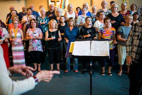 MIKAELA MACKENZIE / WINNIPEG FREE PRESS
The Sisters of the Holy Rock rehearse at the John Black Memorial United Church in Winnipeg on Tuesday, Sept. 4, 2018. 
Winnipeg Free Press 2018.