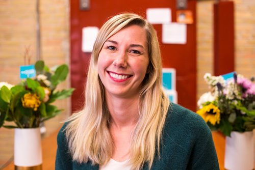 MIKAELA MACKENZIE / WINNIPEG FREE Catherine Metrycki, owner of Callia Flowers, poses for a portrait in their headquarters in Winnipeg on Monday, Oct. 1, 2018.  Winnipeg Free Press 2018.