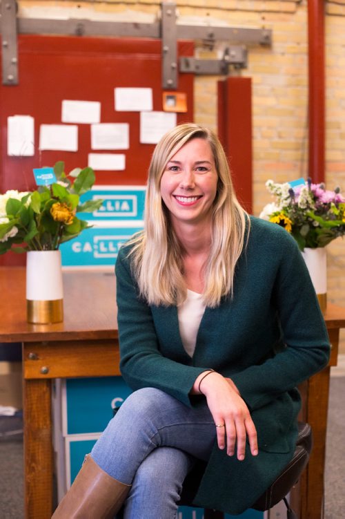 MIKAELA MACKENZIE / WINNIPEG FREE Catherine Metrycki, owner of Callia Flowers, poses for a portrait in their headquarters in Winnipeg on Monday, Oct. 1, 2018.  Winnipeg Free Press 2018.