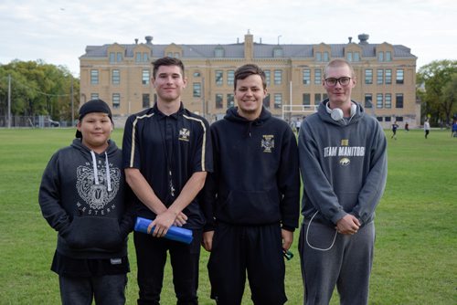 Canstar Community News Sept. 19 - Valour Patriots coaches and former players Ethan Schnerch, Nathan Leitao and Ben Mymko. (EVA WASNEY/CANSTAR COMMUNITY NEWS/METRO)