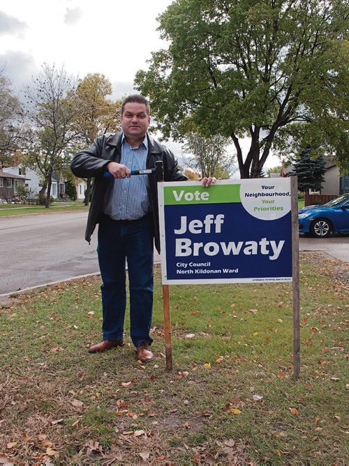Canstar Community News Jeff Browaty is running for re-election as councillor for North Kildonan in the Oct. 24 civic election. (SHELDON BIRNIE/CANSTAR/THE HERALD)