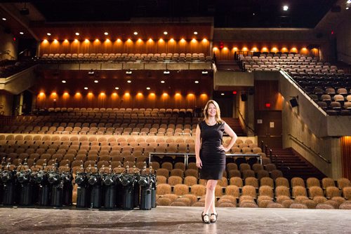 MIKAELA MACKENZIE / WINNIPEG FREE PRESS
Kelly Thornton, the new director of the Royal Manitoba Theatre Company, poses in the theatre in Winnipeg on Tuesday, Oct. 2, 2018.  Winnipeg Free Press 2018.