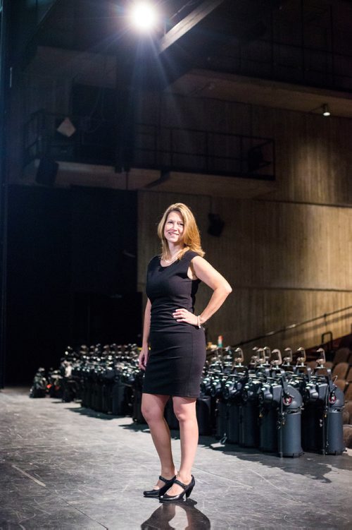 MIKAELA MACKENZIE / WINNIPEG FREE PRESS
Kelly Thornton, the new director of the Royal Manitoba Theatre Company, poses in the theatre in Winnipeg on Tuesday, Oct. 2, 2018.  Winnipeg Free Press 2018.