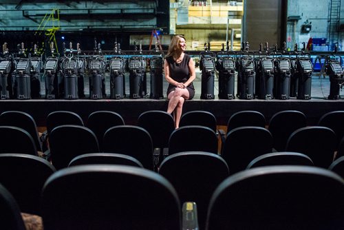 MIKAELA MACKENZIE / WINNIPEG FREE PRESS
Kelly Thornton, the new director of the Royal Manitoba Theatre Company, poses in the theatre in Winnipeg on Tuesday, Oct. 2, 2018.  Winnipeg Free Press 2018.