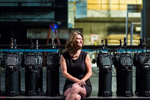 MIKAELA MACKENZIE / WINNIPEG FREE PRESS
Kelly Thornton, the new director of the Royal Manitoba Theatre Company, poses in the theatre in Winnipeg on Tuesday, Oct. 2, 2018.  Winnipeg Free Press 2018.