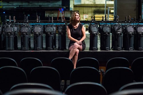 MIKAELA MACKENZIE / WINNIPEG FREE PRESS
Kelly Thornton, the new director of the Royal Manitoba Theatre Company, poses in the theatre in Winnipeg on Tuesday, Oct. 2, 2018.  Winnipeg Free Press 2018.