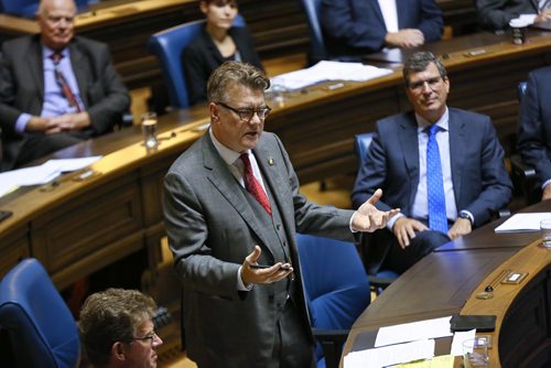 MIKE DEAL / WINNIPEG FREE PRESS
Manitoba Liberal leader Dougald Lamont speaks for the first time in the Legislative Assembly since being elected in a by-election held on July 17 for the St. Boniface riding. 
181003 - Wednesday, October 3, 2018