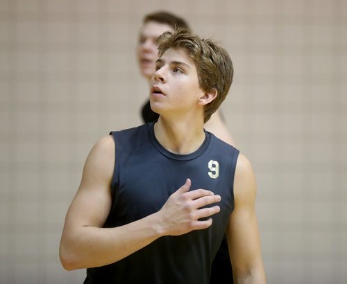 TREVOR HAGAN / WINNIPEG FREE PRESS
Manitoba Bisons' Jack Mandryck during volleyball practice, Thursday, October 4, 2018.