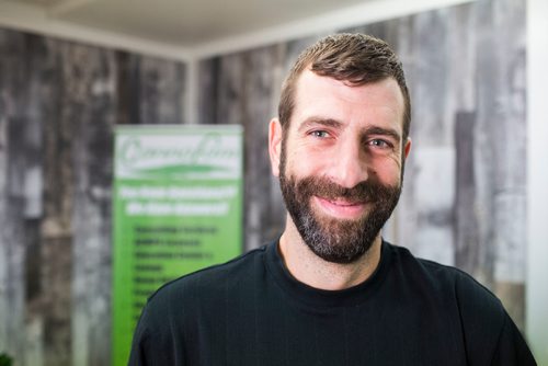 MIKAELA MACKENZIE / WINNIPEG FREE PRESS
Mathew Monasterski, owner of Cannafam, poses for a portrait in the store in Winnipeg on Friday, Oct. 5, 2018.
Winnipeg Free Press 2018.