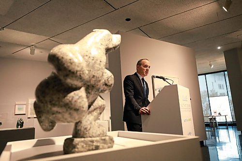 RUTH BONNEVILLE / WINNIPEG FREE PRESS

Standup photo

Winnipeg Art Gallery makes announcement regarding large donation by Mrs. Louise Leatherdale. to  the Inuit Art Centre, Friday.

Photo of Dr. Stephen Borys, Director & CEO, Winnipeg Art Gallery, speaks at the podium during presser, Friday. 
 
The WAG holds in trust the worlds largest public collection of contemporary Inuit art. With more than 13,000 pieces, the collection represents half of the WAGs total permanent art collection. 


October 5th, 2018