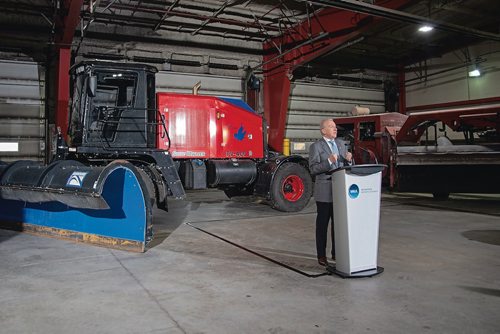 Canstar Community News Oct. 3, 2018 - The Winnipeg Airport Authority announced a partnership with Northstar Robotics and Airport Technologies Inc. to develop autonomous snow plow technology. (EVA WASNEY/CANSTAR COMMUNITY NEWS/METRO)