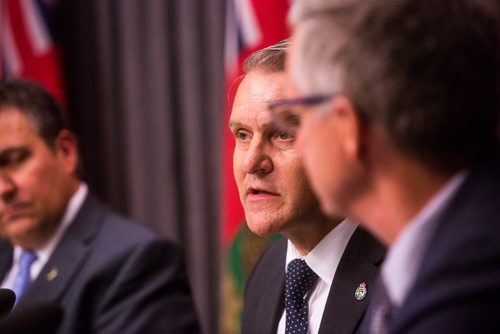 MIKAELA MACKENZIE / WINNIPEG FREE PRESS
Health, Seniors and Active Living Minister Cameron Friesen talks cannabis with the media at the Manitoba Legislative Building in Winnipeg on Wednesday, Oct. 10, 2018.
Winnipeg Free Press 2018.