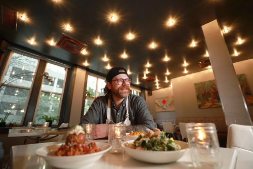 RUTH BONNEVILLE / WINNIPEG FREE PRESS

RESTO - Wet and Dry Dept, 173 McDermot Ave 2nd floor, above Mitchell Block.  

Chef, Sean McKay with a few of the customers favourite dishes: sriracha mac n cheese, spaghetti and meatballs and kale caesar with cocktails. (individual food photos and group shots).

October 11, 2018