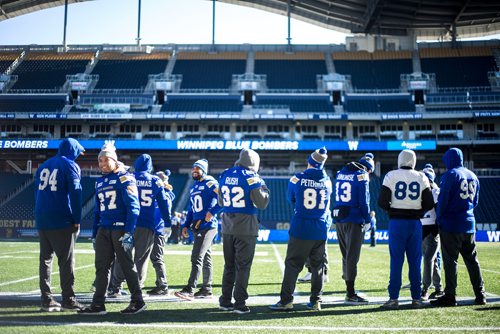 MIKAELA MACKENZIE / WINNIPEG FREE PRESS
The Bombers practice at the Investors Group Field in Winnipeg on Friday, Oct. 12, 2018. 
Winnipeg Free Press 2018.