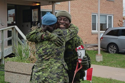 Canstar Community News Oct. 9 - Capt. Wright Eruebi returned to CFB Winnipeg on Oct. 9 after completing a 200-kilometre trek to raise money for military families. (EVA WASNEY/CANSTAR COMMUNITY NEWS/METRO)