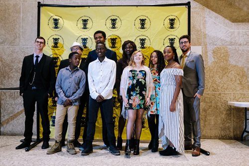 CALVIN LEE JOSEPH / SUPPLIED

L-R, rear: Chance Peloquin (instructor), Furrio Cardamone, Nahome Bekele, Medal Ogbeide, Amiera Bogaski and Kevin Tabachnick and front: Thando Saka, Ryan Saka, Adrianna Cardamone and Mekides Beyene at the West Broadway Youth Outreach (WBYO) third annual WBYO Dreams Film Festival at the Winnipeg Art Gallery on Sept. 21, 2018. (See Social Page)