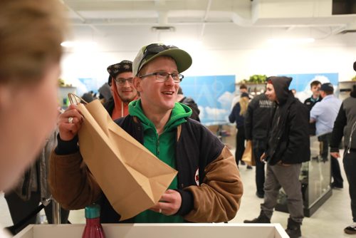 RUTH BONNEVILLE / WINNIPEG FREE PRESS

Delta 9 Cannabis store's 1st customer in line, Steven Stairs, who camped out in his tent from Tuesday evening shows his excitement as he purchases his first order of cannabis at Delta 9 Cannabis store on Dakota Street Wednesday.

See Carol's story.


October 17, 2018