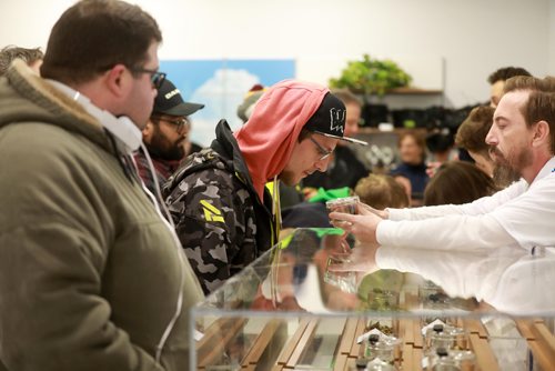 RUTH BONNEVILLE / WINNIPEG FREE PRESS

Delta 9 Cannabis store's customers shop for cannibis on opening day Wednesday. 

See Carol's story.


October 17, 2018
