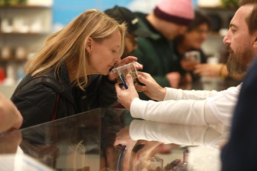 RUTH BONNEVILLE / WINNIPEG FREE PRESS

Delta 9 Cannabis store's customers shop for cannibis on opening day Wednesday. 

See Carol's story.


October 17, 2018