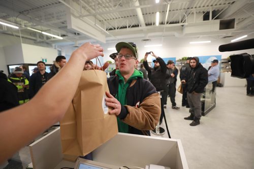 RUTH BONNEVILLE / WINNIPEG FREE PRESS

Delta 9 Cannabis store's 1st customer in line, Steven Stairs, who camped out in his tent from Tuesday evening shows his excitement as he purchases his first order of cannabis at Delta 9 Cannabis store on Dakota Street Wednesday.

See Carol's story.


October 17, 2018