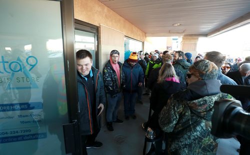 RUTH BONNEVILLE / WINNIPEG FREE PRESS

Delta 9 Cannabis store customers get ready for the doors to open at 10am after waiting outside the store in long lines on opening day Wednesday.  

See Carol's story.


October 17, 2018