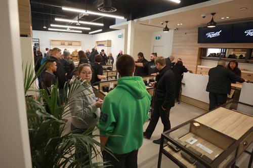 RUTH BONNEVILLE / WINNIPEG FREE PRESS

Tweed Cannabis store located in Osborne Village opens its doors to Cannabis customers on Wednesday morning.  




October 17, 2018