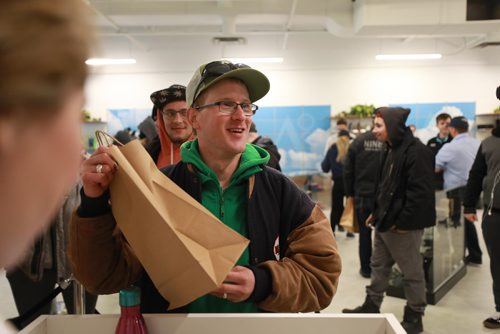 RUTH BONNEVILLE / WINNIPEG FREE PRESS

Delta 9 Cannabis store's 1st customer in line, Steven Stairs, who camped out in his tent from Tuesday evening shows his excitement as he purchases his first order of cannabis at Delta 9 Cannabis store on Dakota Street Wednesday.

See Carol's story.


October 17, 2018