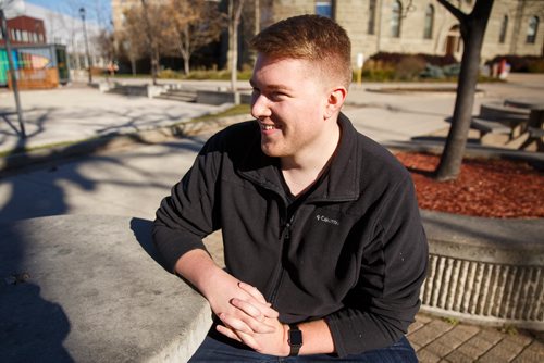 MIKE DEAL / WINNIPEG FREE PRESS
Griffin Jenkins has benefited from United Way support and is now a mental health educator with Mood Disorders.
181018 - Thursday, October 18, 2018.