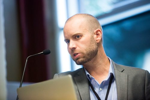 MIKAELA MACKENZIE / WINNIPEG FREE PRESS
Dr. Brent Guppy from Synthase Genetics Inc. speaks about cannabis plant anatomy and function at a cannabis legalization conference led by Red River College's School of Indigenous Education in Winnipeg on Friday, Oct. 19, 2018. 
Winnipeg Free Press 2018.