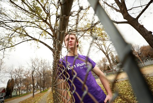 RUTH BONNEVILLE / WINNIPEG FREE PRESS

Photo of Kurt Morton Candidate in the St. James Councillor Candidates race, has his photo taken in and around Marjorie Park for story on city services needing repairs and updates.  

See Ryan Thorpe story. 

October 19, 2018