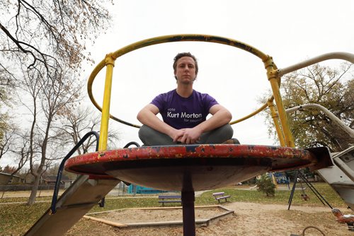 RUTH BONNEVILLE / WINNIPEG FREE PRESS

Photo of Kurt Morton Candidate in the St. James Councillor Candidates race, has his photo taken in and around Marjorie Park for story on city services needing repairs and updates.  

See Ryan Thorpe story. 

October 19, 2018