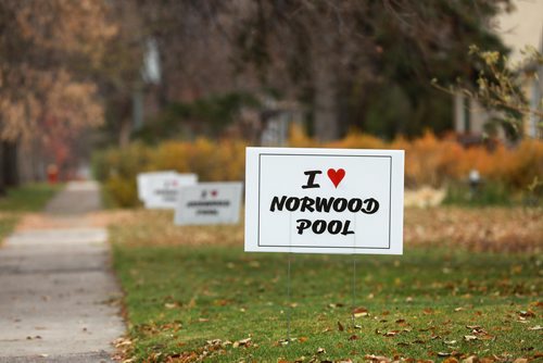 RUTH BONNEVILLE / WINNIPEG FREE PRESS


Row of signs on resident properties in Norwood  that say  - I (love) Norwood Pool.   For story on some politicians saying they will save the pool from closing.

More info from FP story:
A public outdoor swimming pool has turned into a pawn for politicians in the civic election.

Mayoral candidate Jenny Motkaluk and Marcel Boille, a candidate for the St. Boniface ward race, said they planned to work with residents to keep the Norwood Pool open.

The candidates support mirrors one already made by the incumbent ward councilor, Matt Allard, and all members of councils parks committee who directed the administration at a September meeting to work with area residents to keep the pool open.


October 19, 2018