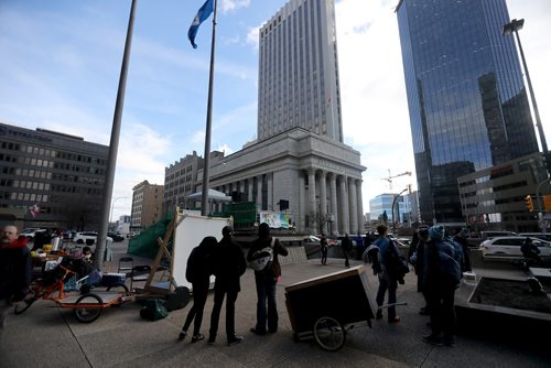 TREVOR HAGAN / WINNIPEG FREE PRESS
Vote Open put on Open Fest at Portage and Main, Saturday, October 20, 2018.