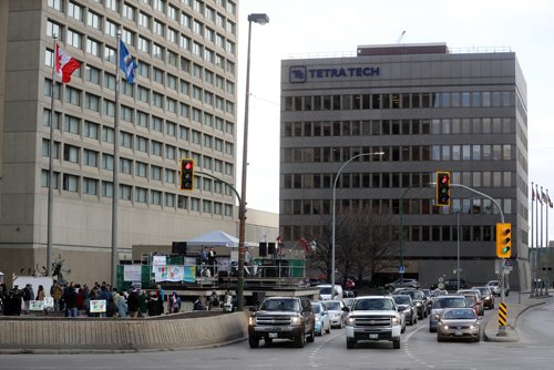 TREVOR HAGAN / WINNIPEG FREE PRESS
Vote Open put on Open Fest at Portage and Main, Saturday, October 20, 2018.