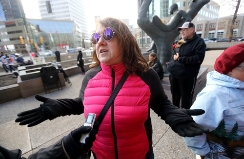 TREVOR HAGAN / WINNIPEG FREE PRESS
Audra Taylor at Open Fest at Portage and Main, Saturday, October 20, 2018.