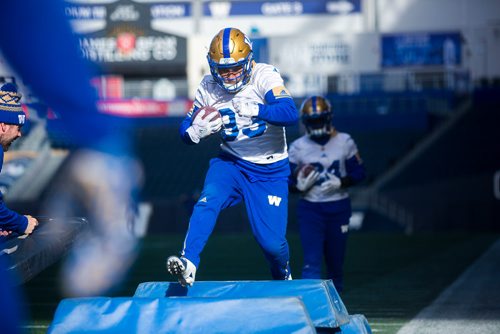 MIKAELA MACKENZIE / WINNIPEG FREE PRESS
Bombers practice at Investors Group Field in Winnipeg on Monday, Oct. 22, 2018. 
Winnipeg Free Press 2018.