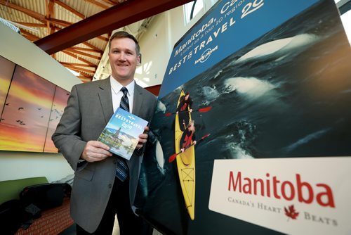 RUTH BONNEVILLE / WINNIPEG FREE PRESS


Biz,  LOCAL - Lonely Planet

Portrait of Ben Buckner, Lonely Planet Canadian Destination Editor, holding just released lonely planet book listing Manitoba as one of the top 10 regions for the best travel destinations for 2019, at Travel Manitoba Visitor Information Centre, at the  Forks Tuesday.  

Travel Manitoba held a news conference with remarks  by,  Brian Pallister, Premier of Manitoba, Colin Ferguson, President & CEO, Travel Manitoba and Ben Buckner, Lonely Planet Canadian Destination Editor, at presser Tuesday.


See Martin Cash story. 

October 23, 2018