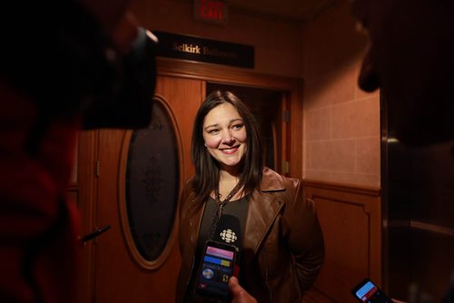 RUTH BONNEVILLE / WINNIPEG FREE PRESS

Sherri Rollins talks to the media after winning  city councillor seat for Fort Rouge - East Fort Garry riding at Fort Garry Hotel Wednesday evening.  


October 24, 2018