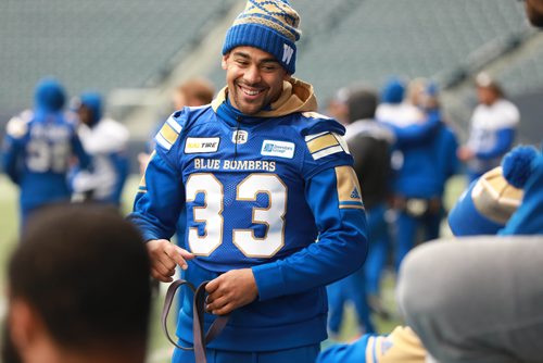RUTH BONNEVILLE / WINNIPEG FREE PRESS

The Winnipeg Blue Bombers on the field at Investors Group Field during walk-through practice at Investors Group Field Thursday.

Andrew Harris #33, at practice.  


October 25, 2018
