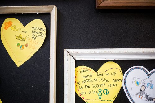 MIKAELA MACKENZIE / WINNIPEG FREE PRESS
Mindfulness activities hang on the wall in Sue Macfarlane Penner's classroom at Sargent Park School in Winnipeg on Thursday, Oct. 25, 2018. 
Winnipeg Free Press 2018.