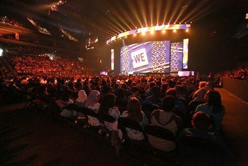 MIKE DEAL / WINNIPEG FREE PRESS
Around 16,000 kids from across Manitoba attend WE Day at Bell MTS Place where they were celebrating young people committed to making a difference.
181030 - Tuesday, October 30, 2018