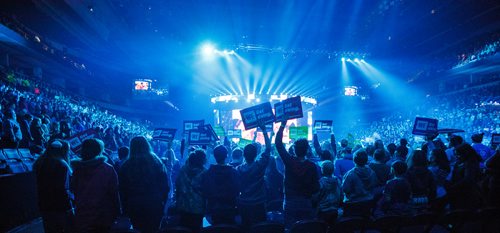 MIKE DEAL / WINNIPEG FREE PRESS
Around 16,000 kids from across Manitoba attend WE Day at Bell MTS Place where they were celebrating young people committed to making a difference.
181030 - Tuesday, October 30, 2018.